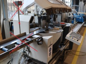 PIŁA AUTOMATYCZNA DWUGŁOWICOWA ELUMATEC DG 244 + E580 -5 ROK 2015