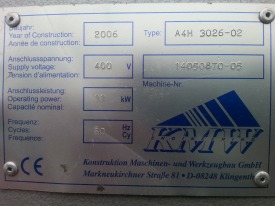 ZGRZEWARKA CZTEROGŁOWICOWA KMW TYP A4H ROK 2006