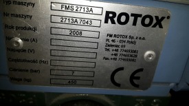 STÓŁ DO OKUWANIA ROTOX FMS 2713 ROK 2008