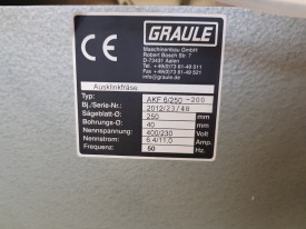 FREZARKA DO SŁUPKA GRAULE AKF 6/250  ROK 2012