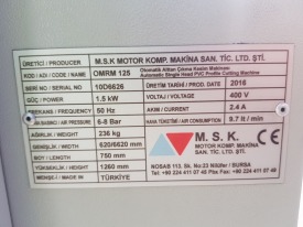 PIŁA JEDNOGŁOWICOWA MSK  OMRM 125 ROK 2016 MASZYNA NOWA.