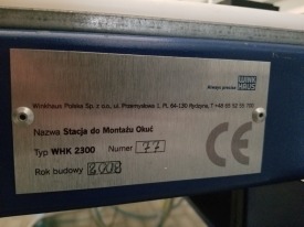 STÓŁ DO OKUWANIA WINKHAUS WHK 2300 ROK 2009