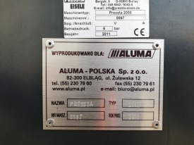 ZAGNIATARKA /ZACISKARKA  DO NAROŻY ALUMA /  PRESSTA EISELE 2000 ROK 2011