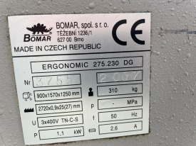 PRZECINARKA PÓŁAUTOMATYCZNA DO STALI BOMAR ERGONOMIC  DG ROK 2007