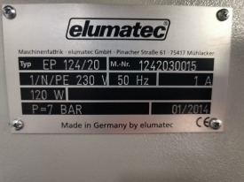 ZAGNIATARKA / ZACISKARKA DO NAROŻY ELUMATEC EP 124 / 20 R.V. ROK 2014