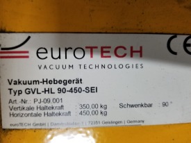 PRZYSSAWKA / PODNOŚNIK PRÓŻNIOWY EUROTECH ROK 2015