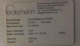 CENTRUM TNĄCE FEDERHENN ZA550 ROK 2011