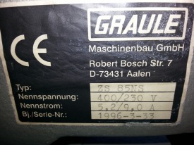 PIŁA JEDNOGŁOWICOWA GRAULE ZS 85 NS DO PCV AL I DREWNA + PRZYMIAR ELEKTRONICZNY Z ROLOTOKIEM ELGO  ROK 1996 (STÓŁ ROK 2006) 