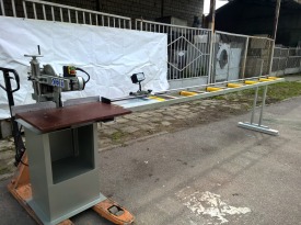 PIŁA JEDNOGŁOWICOWA GRAULE ZS 85 NS DO PCV AL I DREWNA + PRZYMIAR ELEKTRONICZNY Z ROLOTOKIEM ELGO  ROK 1996 (STÓŁ ROK 2006) 