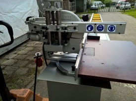 PIŁA JEDNOGŁOWICOWA GRAULE ZS 85 NS DO PCV AL I DREWNA + PRZYMIAR ELEKTRONICZNY Z ROLOTOKIEM ELGO  ROK 1996 (STÓŁ ROK 2006) 