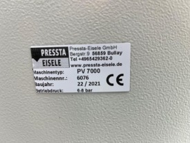 ZAGNIATARKA / ZACISKARKA DO NAROŻY PRESSTA EISELE 7000 ROK 2021
