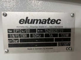 ZAGNIATARKA / ZACISKARKA ELUMATEC EP 124 ROK 2017