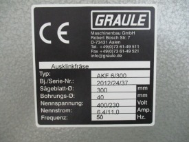 FREZARKA DO SŁUPKA GRAULE AKF 6/300 ROK 2012