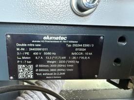 PIŁA AUTOMATYCZNA DWUGŁOWICOWA ELUMATEC DG 244 + E590-3 ROK 2024