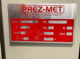 ZGRZEWARKA DWUGŁOWICOWA PREZ-MET ZGP 380 ROK 2014