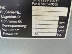 PIŁA JEDNOGŁOWICOWA GRAULE ZS 170 N ROK 2001