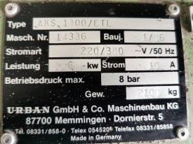 ZGRZEWARKA CZTEROGŁOWICOWA  URBAN AKS 1400 ETL