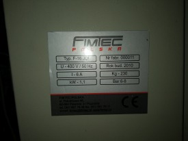 WIERTNICA AUTOMATYCZNA OTWORÓW POD ZAWIASY W RAMIE FIMTEC F-16 JO ROK 2009
