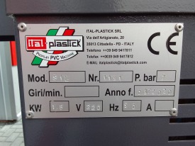 ZGRZEWARKA JEDNOGŁOWICOWA ITAL - PLASTICK S-1L ROK 2020