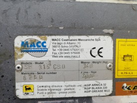 PIŁA TAŚMOWA DO STALI MACC SP 315 CSO NR FABR. 6260 ROK PRODUKCJI 2008