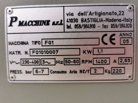 WIERTARKA DO ZAWIASÓW ALUMA / PMACCHINE F01