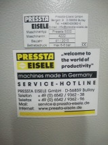 ZAGNIATARKA / ZACISKARKA DO NAROŻY PRESSTA EISELE 5000 ROK 2015