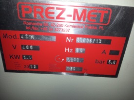 LINIA DO PRODUKCJI STOLARKI AL PREZ-MET ROK  2013