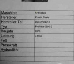 AUTOMAT TNĄCY PRESSTA EISELE PROFILMA 500 E ROK 2006