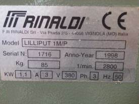 FREZARKA DO SŁUPKA RINALDI LILIPUT 1M/P ROK 1998