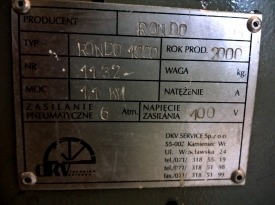 OCZYSZCZARKA DO NAROŻY RONDO 1000 ROK 2000