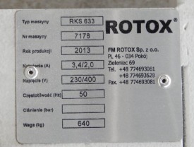 LINIA ZGRZEWAJĄCO - CZYSZCZĄCA ROTOX ROK 2013