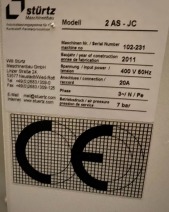OCZYSZCZARKA CNC STURTZ - 2 AS JC  ROK 2011