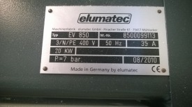 LINIA ZGRZEWAJĄCO - CZYSZCZĄCA ELUMATEC ROK 2010