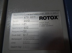 LINIA ZGRZEWAJĄCO - CZYSZCZĄCA ROTOX ROK 2013