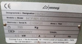 PIŁA DWUGŁOWICOWA EMMEGI NORMA 400 TU /4 ROK 2010