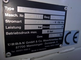 ZGRZEWARKA DWUGŁOWICOWA URBAN AKS 4020 ROK PROD.2000