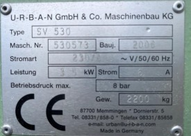 OCZYSZCZARKA CNC URBAN SV 530 ROK 2006