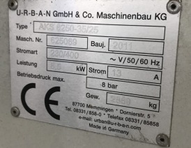 ZGRZEWARKA CZTEROGŁOWICOWA URBAN AKS 6250  ROK 2011