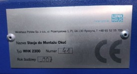 STÓŁ DO OKUWANIA WINKHAUS WHK 2300 ROK 2007