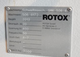 LINIA ZGRZEWAJĄCO - CZYSZCZĄCA ROTOX ROK 2013